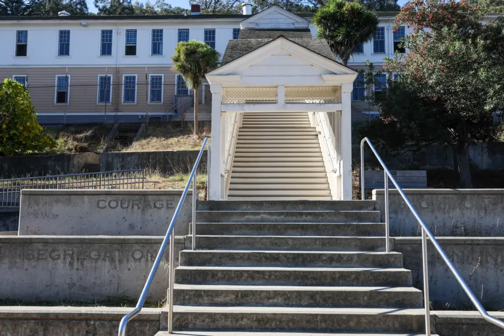 Steps to the historic Angel Island Immigration Station in Tiburon,...