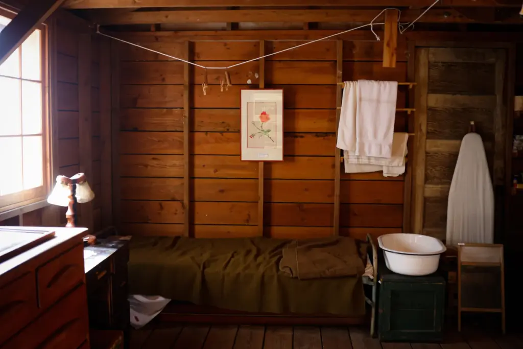 A recreation of the barracks at the Tule Lake Segregation...