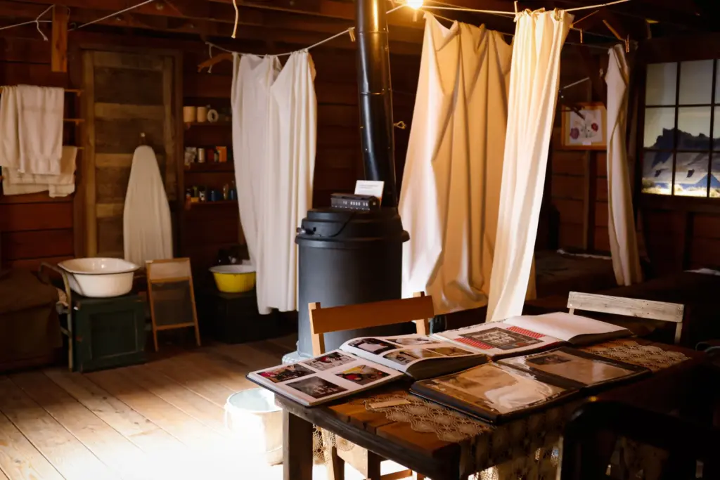A recreation of the barracks at the Tule Lake Segregation...