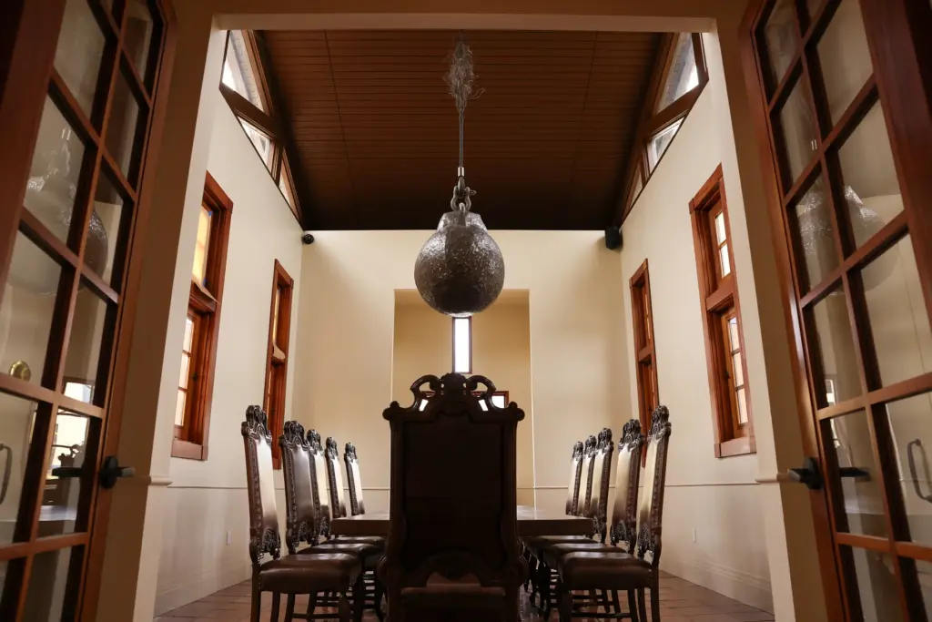 The new âWrecking Ball Roomâ at Clos Pegase Winery near...
