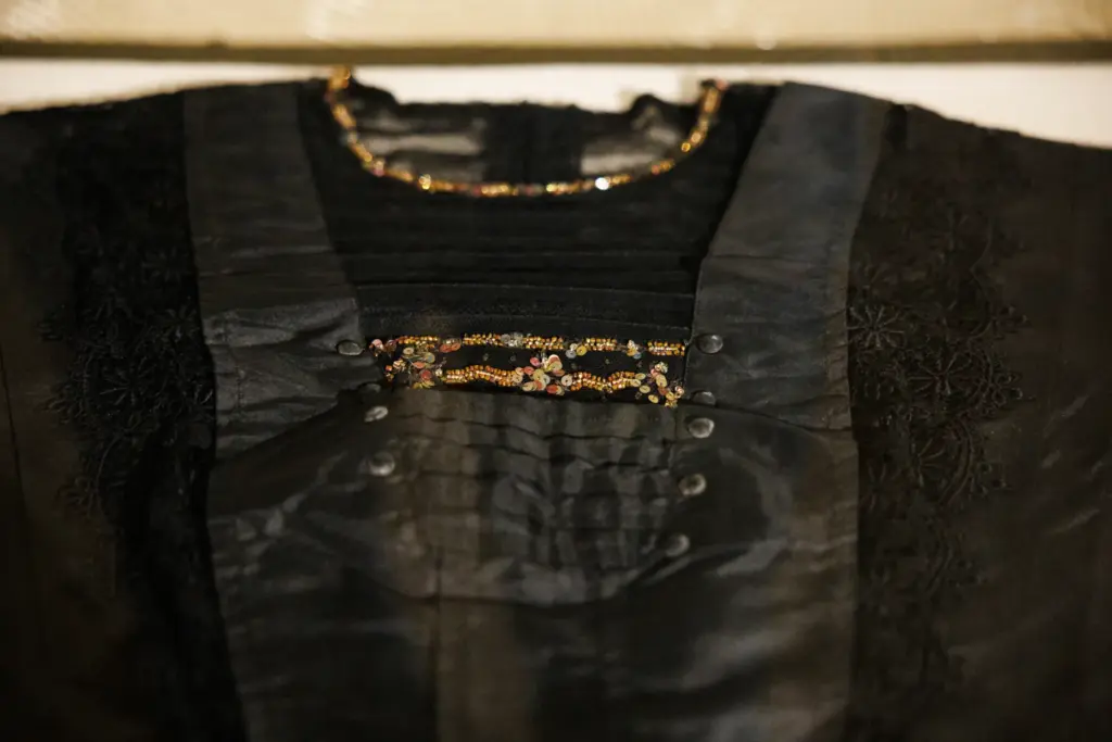 A historic blouse believed to have belonged to Sarah Winchester...