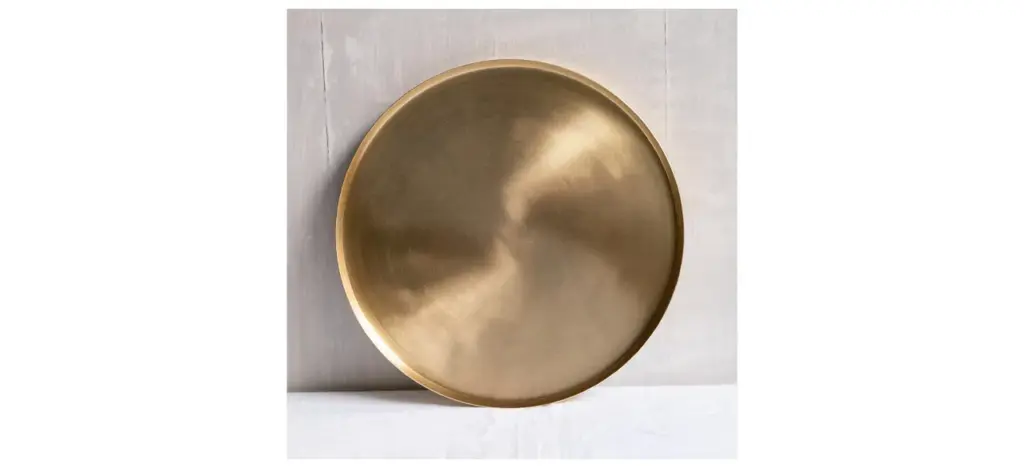 Heirloom Brass Round Serving Tray