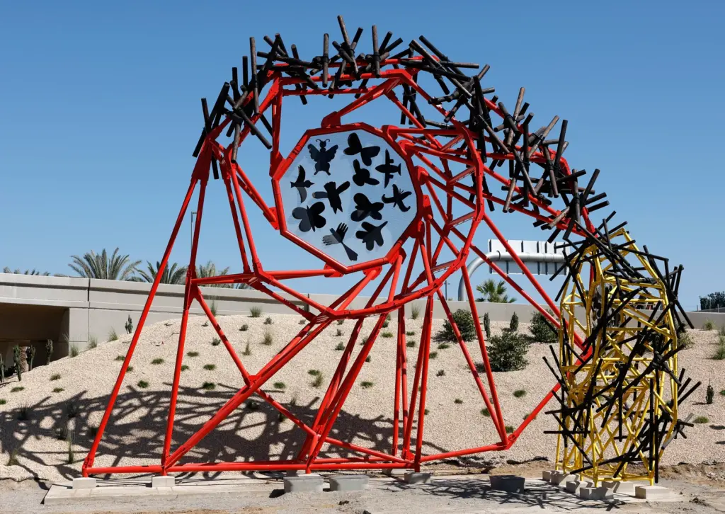 Migrations, by Walter Hood, is a site-specific sculpture that is...