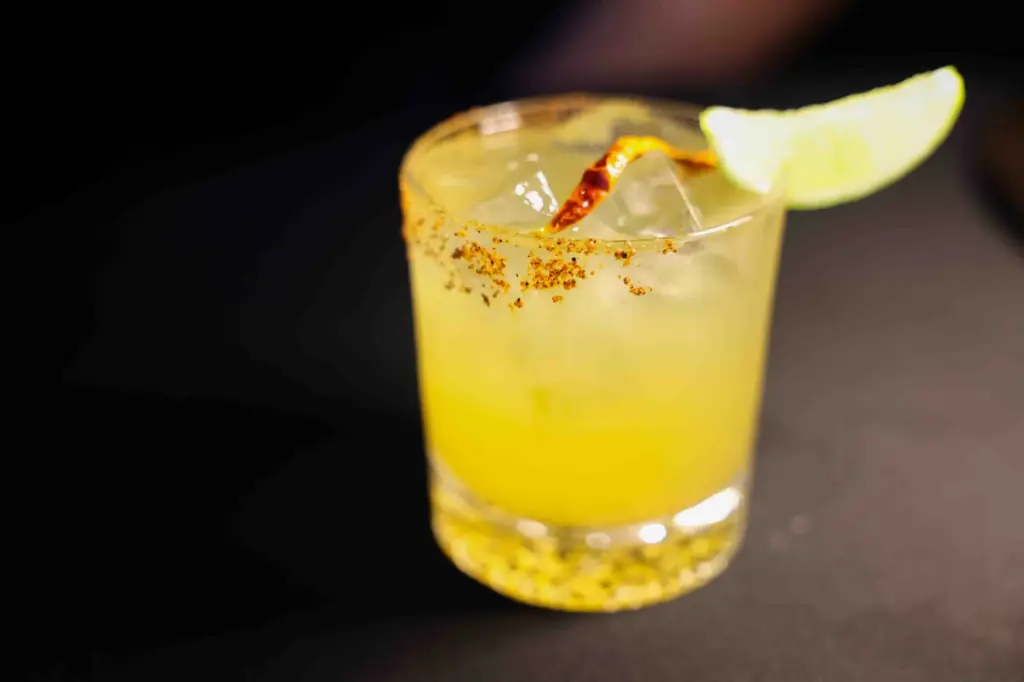 My Familiar, a cocktail made with reposado tequila, ancho-infused mezcal,...