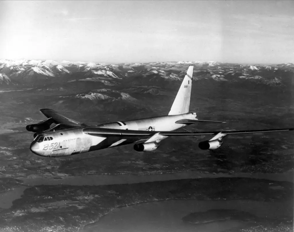A Boeing B-52 Stratofortress, the U.S. Air Force’s Strategic Air...