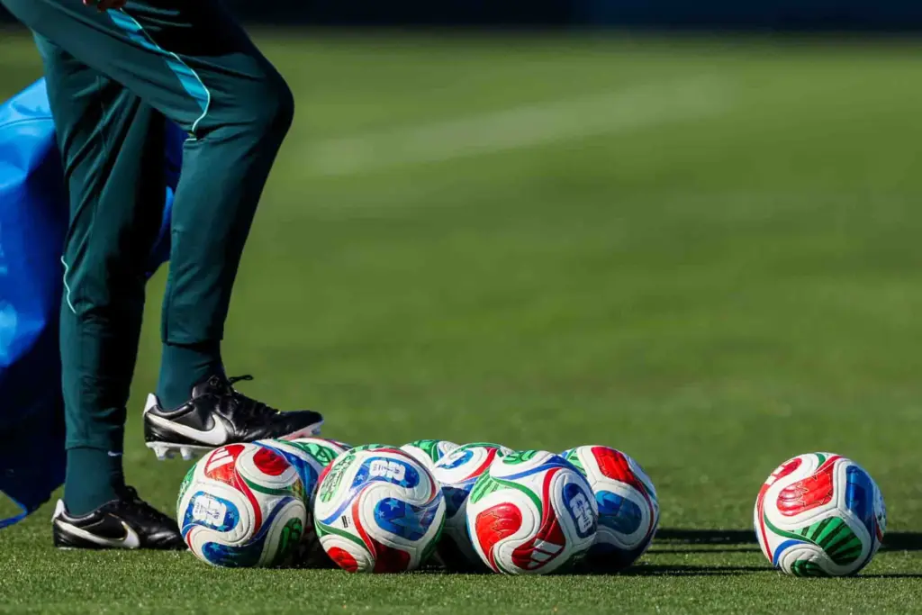 The Australian men's national soccer team prepares for practice ahead...