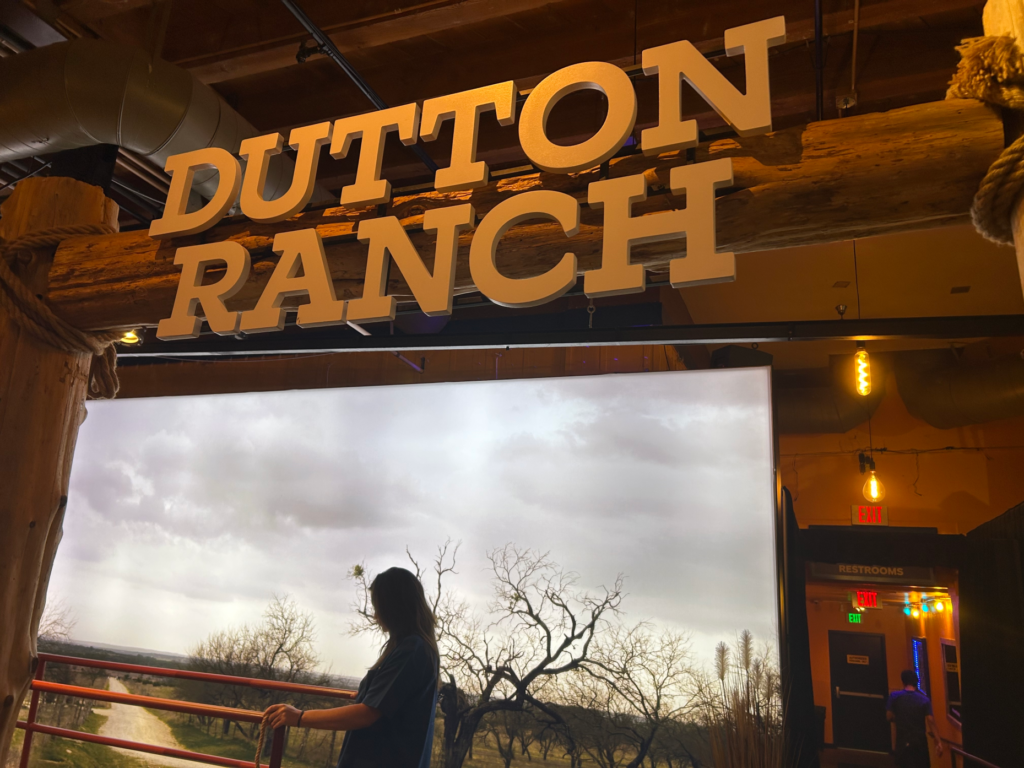 Dutton Ranch display at The Lodge activation by Paramount+ as...