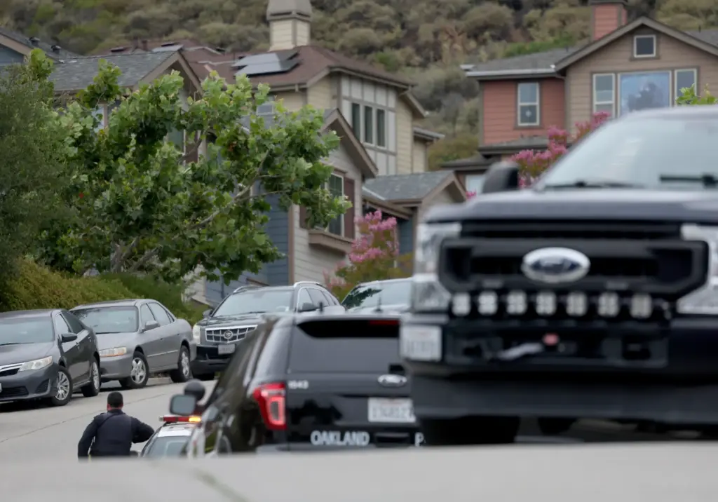 Oakland police investigate a fatal shooting at the Monte Vista...