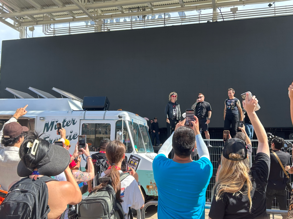 Green Day stopped by Gallagher Square in Petco Park on...
