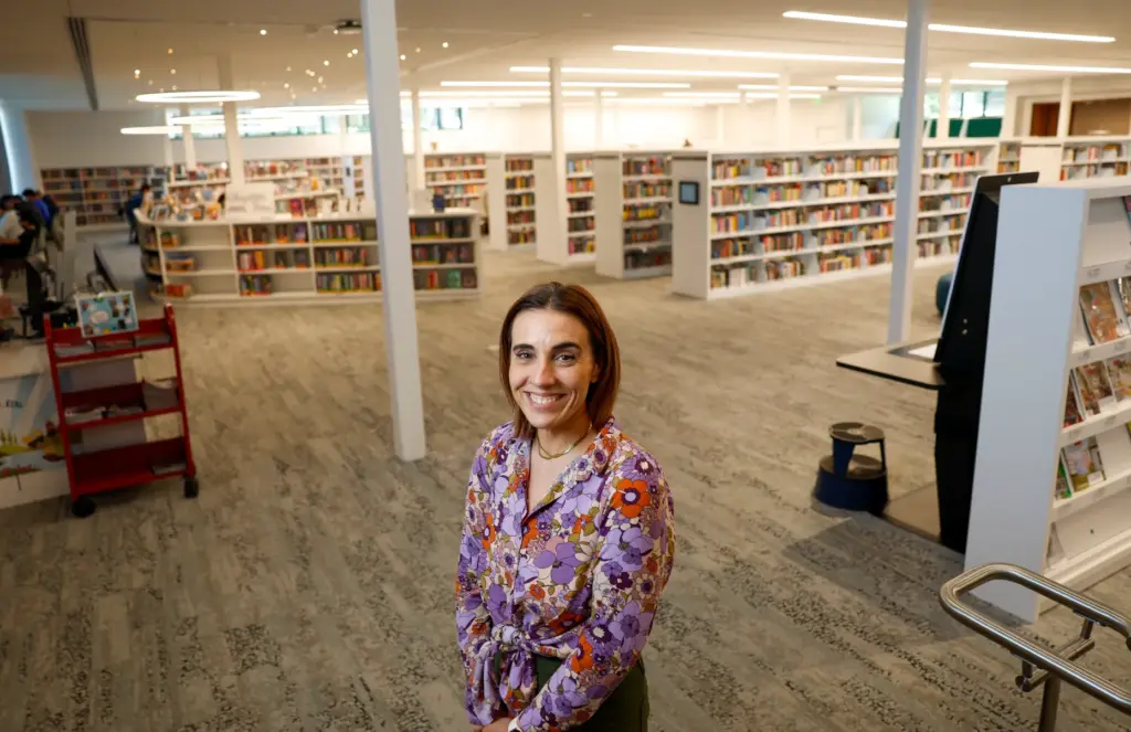 Nichole King, the Campbell Community Librarian, poses for a photograph...