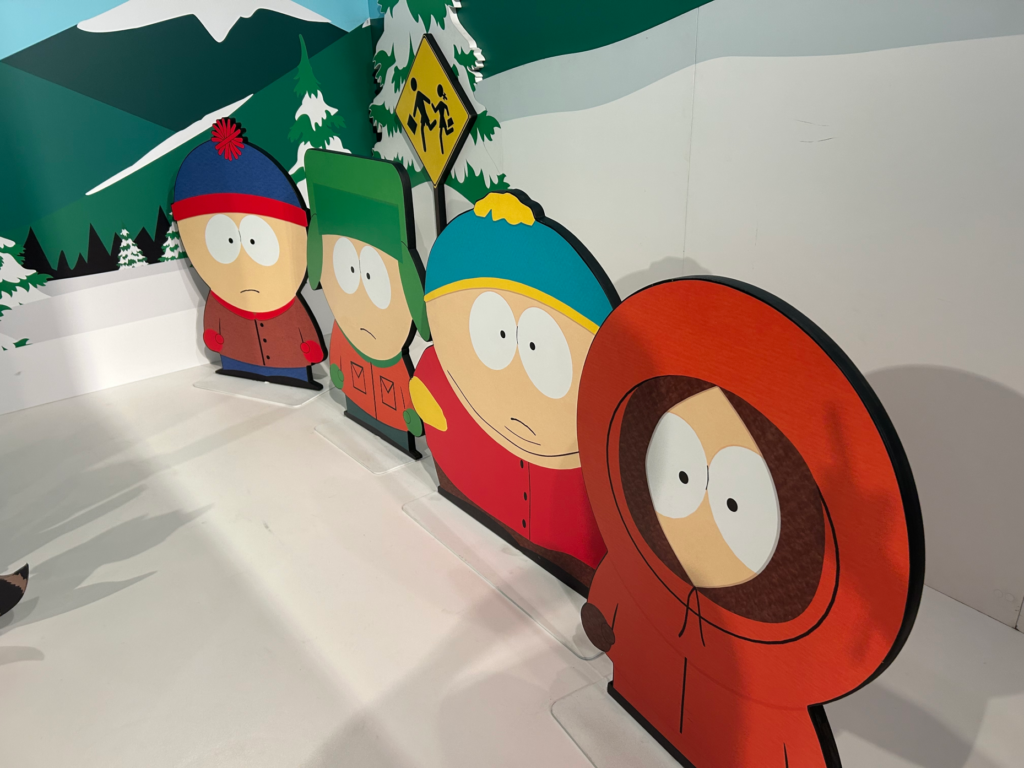 âSouth Parkâ display at The Lodge activation by Paramount+ as...