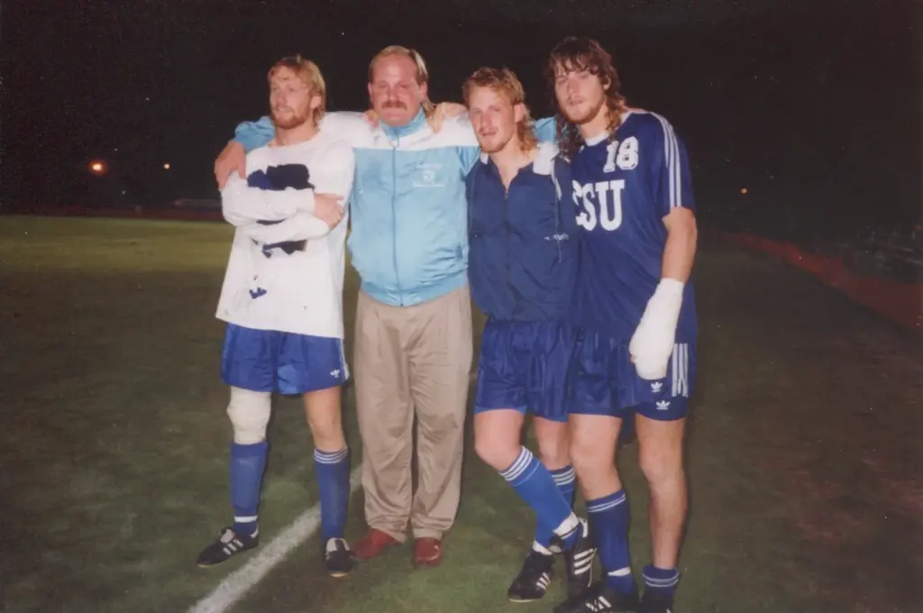 Benjamin, Marcus, Chris and Andrew Ziemer after SSU’s NCAA Div....