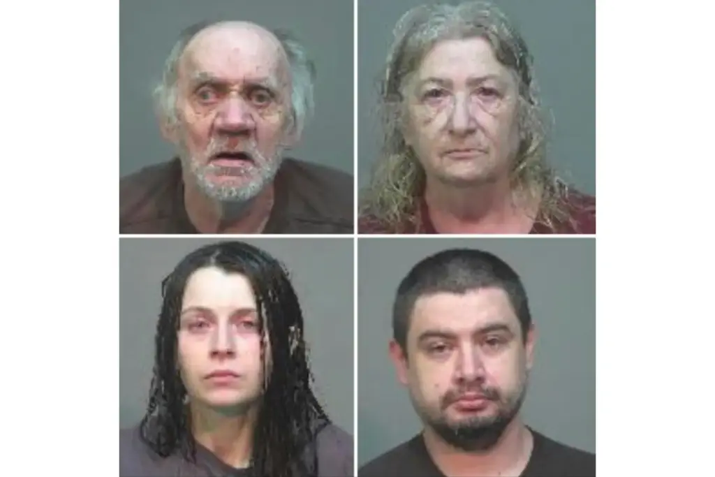 This combination of undated booking photos provided by Southeastern Ohio...