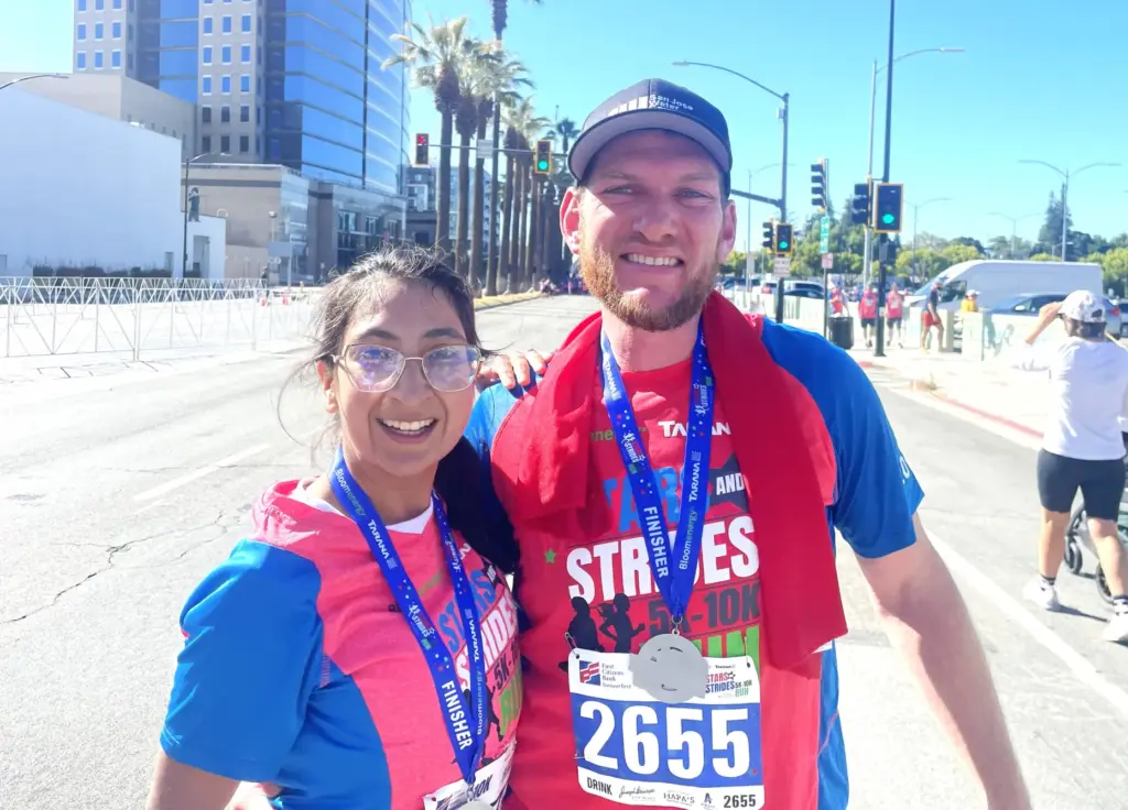 Laura Garmany and Jeff Garmany pose after the Stars and...