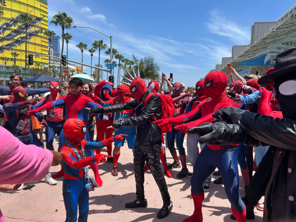 Cosplayers dressed as Spider-Man met up to attempt the largest...