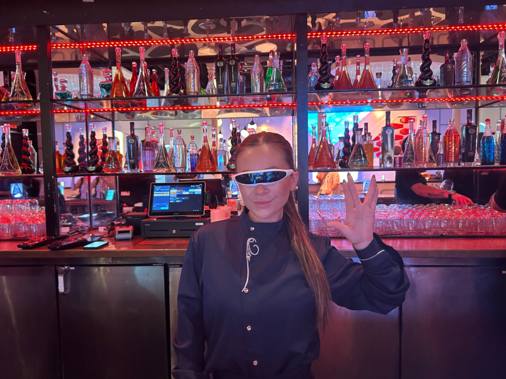 A âStar Trekâ bartender does the Vulcan salute at The...