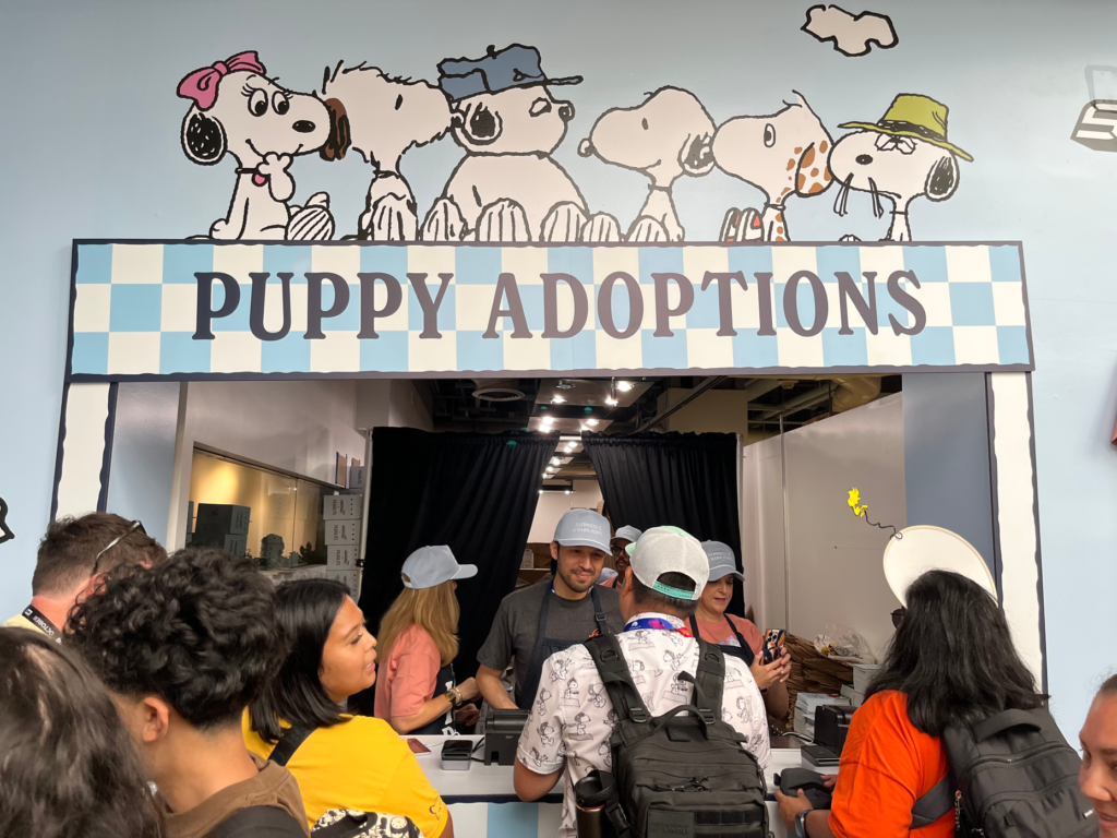 At the Peanut pop-up, fans can learn about Snoopy’s lesser...