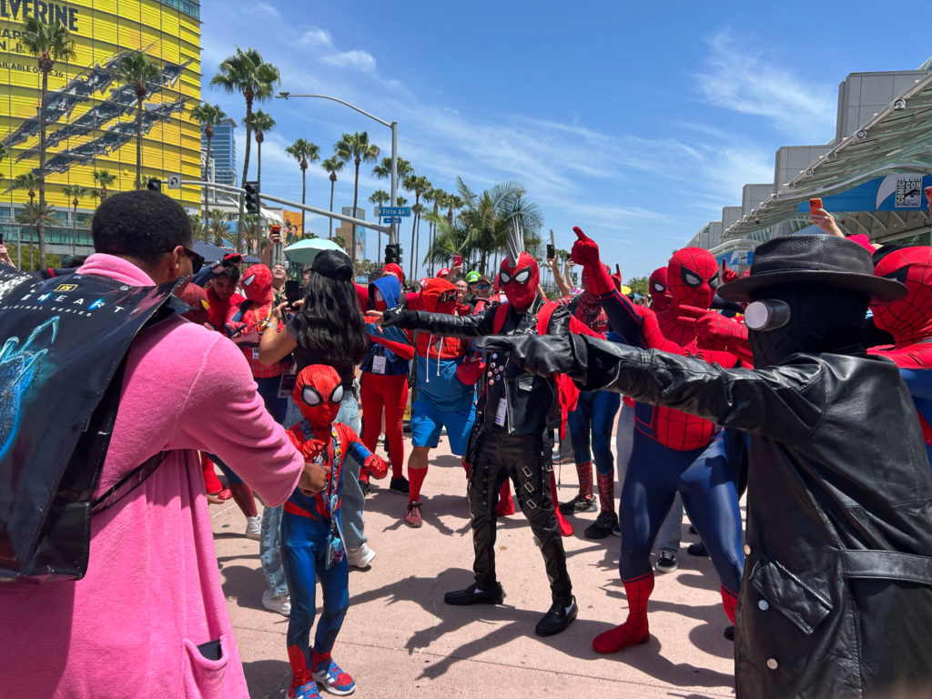 Cosplayers dressed as Spider-Man met up to attempt the largest...