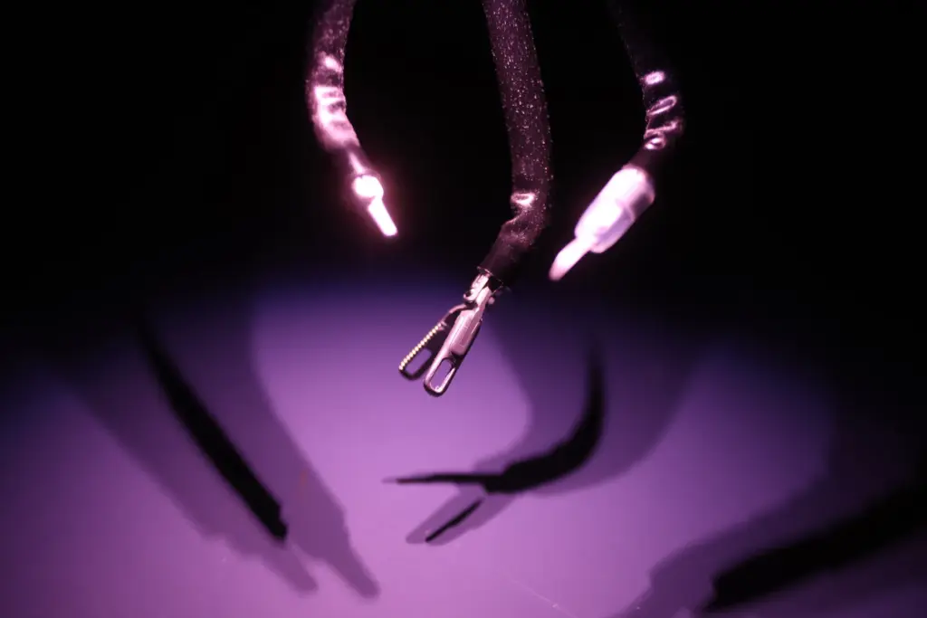 Surgical tools on a da Vinci signal port surgical system...
