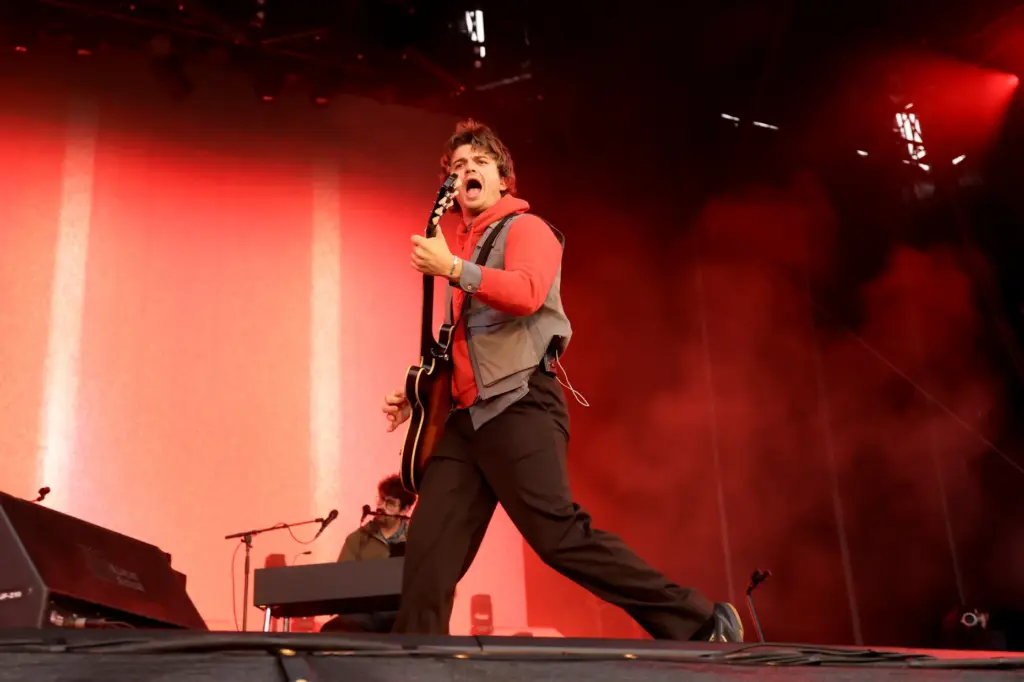 Djo performs on the Lands End Stage during Day 2...