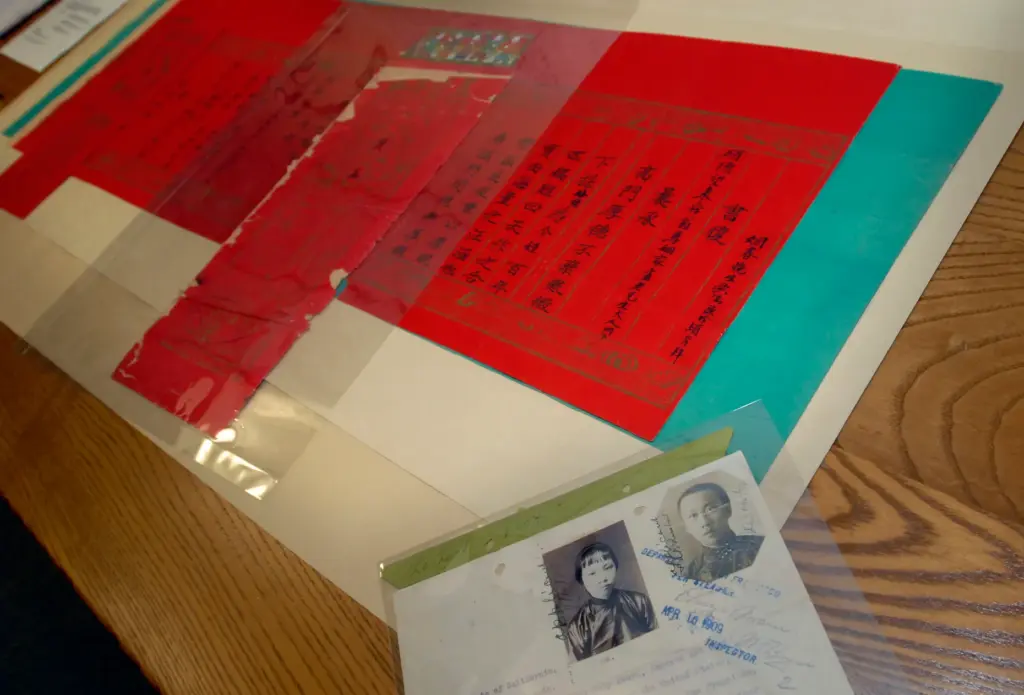 Stephen Low's maternal grandparents' original 1909 marriage contract at the...