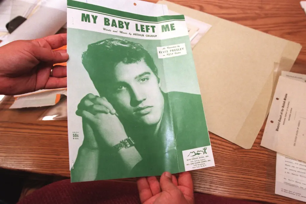 An Elvis song book is one of the documents from...