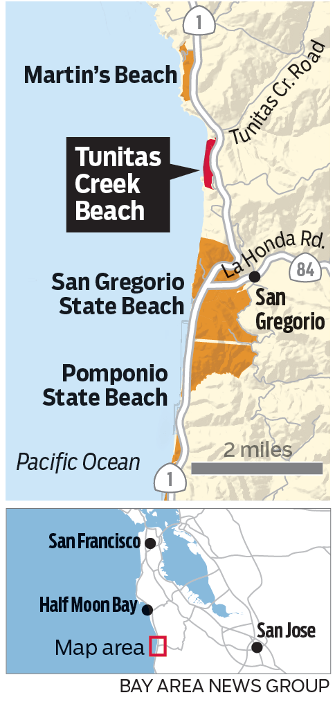 Map of Tunitas Creek Beach