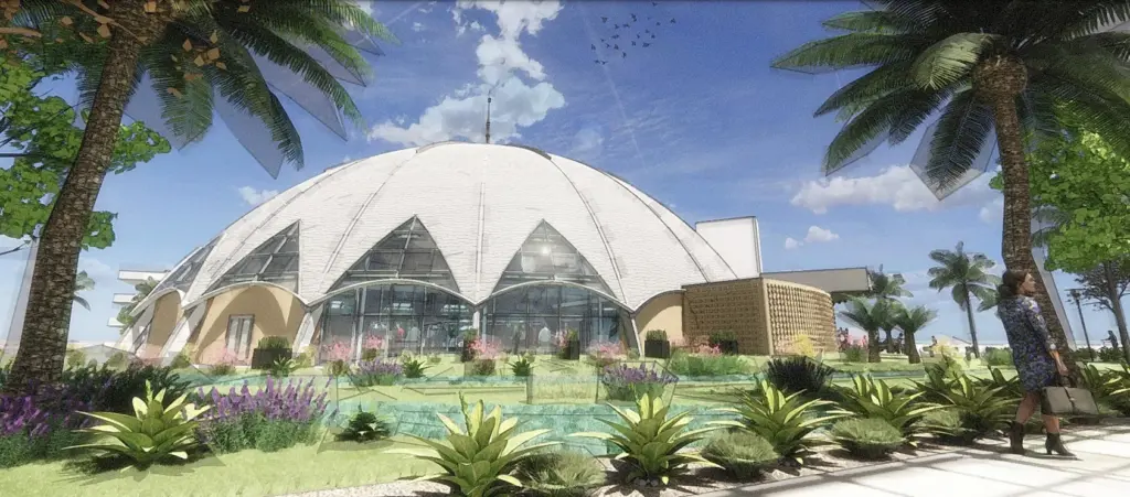 Domed former Century 21 movie theater building at 3161 Olsen...