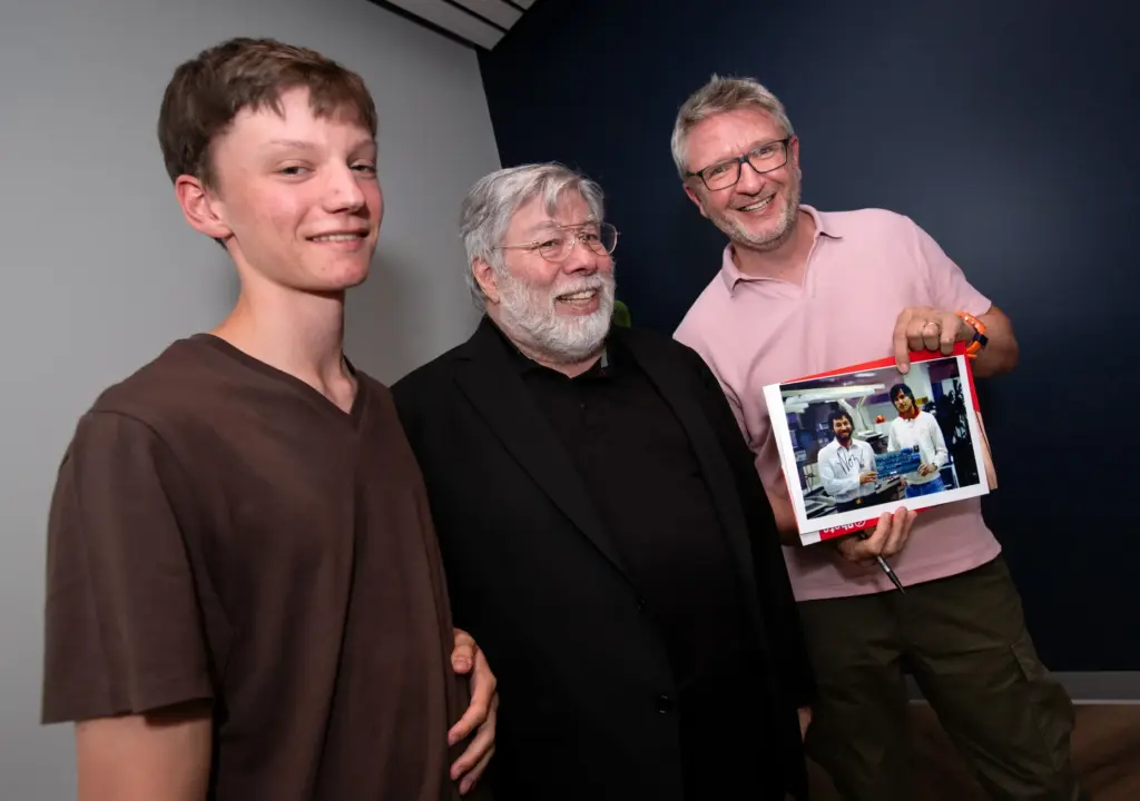 Steve Wozniak, a pioneer of the personal computing revolution, poses...