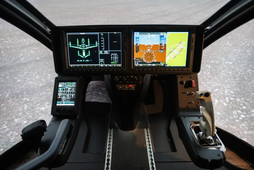 Joby Aviation's electric air taxi mobile simulatorÂ is seen during a...