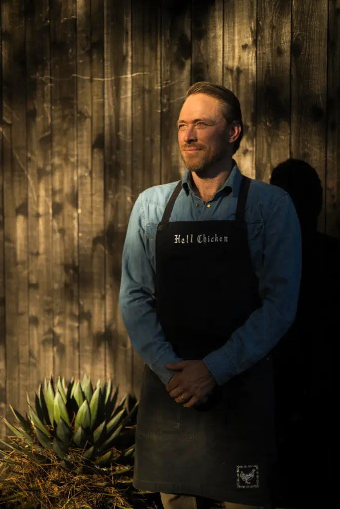 Chef Lee Desrosiers, who cooks his signature “Hell Kitchen” in...