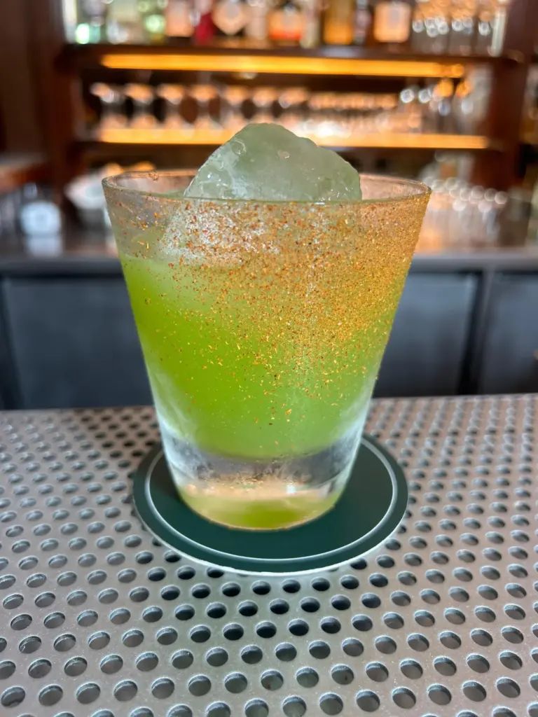 A Bagheera spicy cocktail is displayed in London on June...