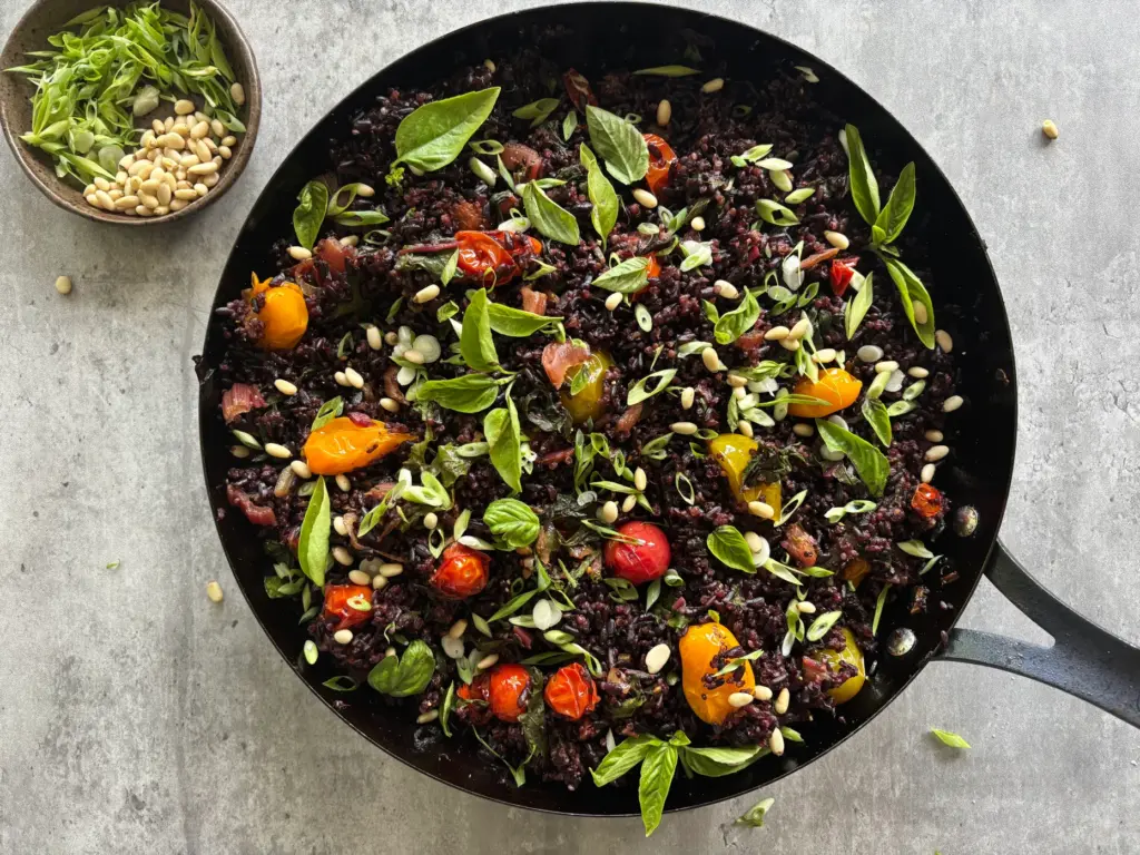 In this summery dish, the emperorâs rice is combined with...
