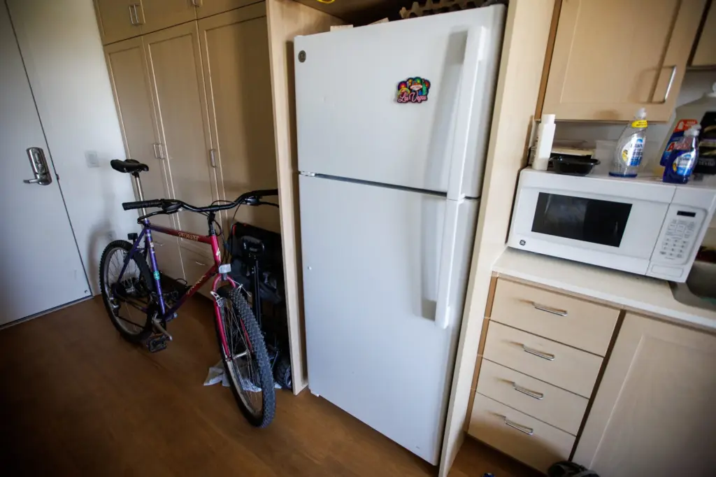 An interior view of resident Tyree McCary's apartment unit at...