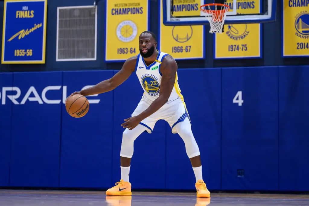 Golden State Warriorsâ Draymond Green (23) is photographed during media...