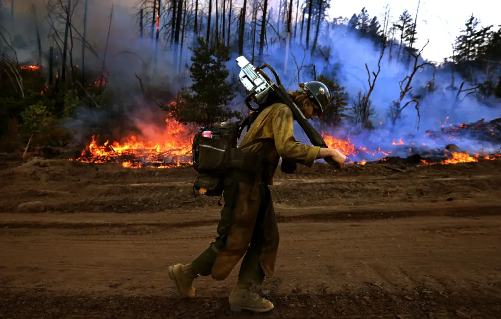 Reese Tiffany, a sawyer with USFS Elk Mountain Interagency Hot...