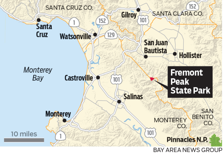 Map of Fremont Peak Park