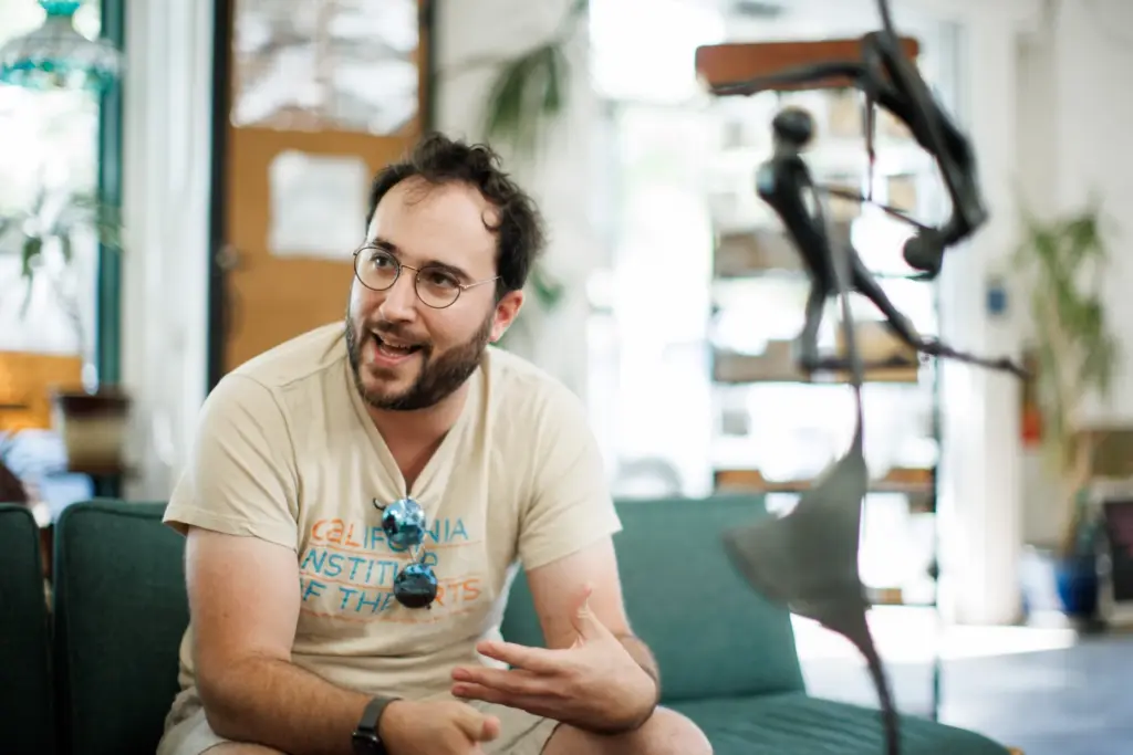 Dimitri Diakopoulos, an artist at the Visual Philosophy Studio, talks...