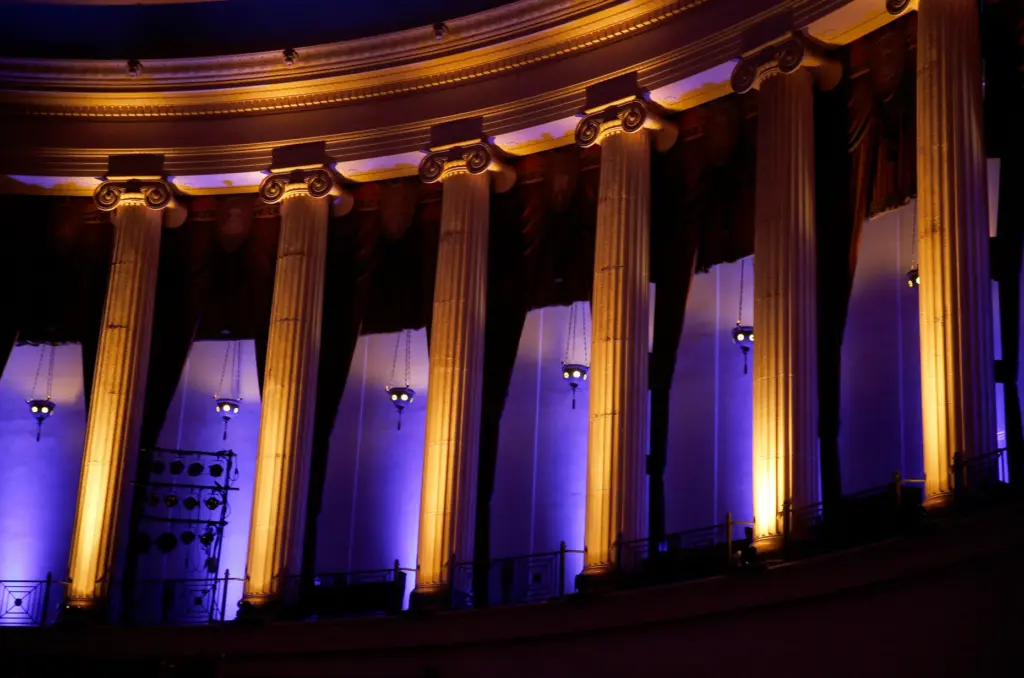 The main auditorium is seen at the Scottish Rite Temple...