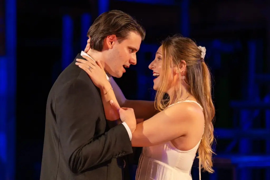 Chris Cherin as Jamie, left, and Charlotte Boyce Munson as...
