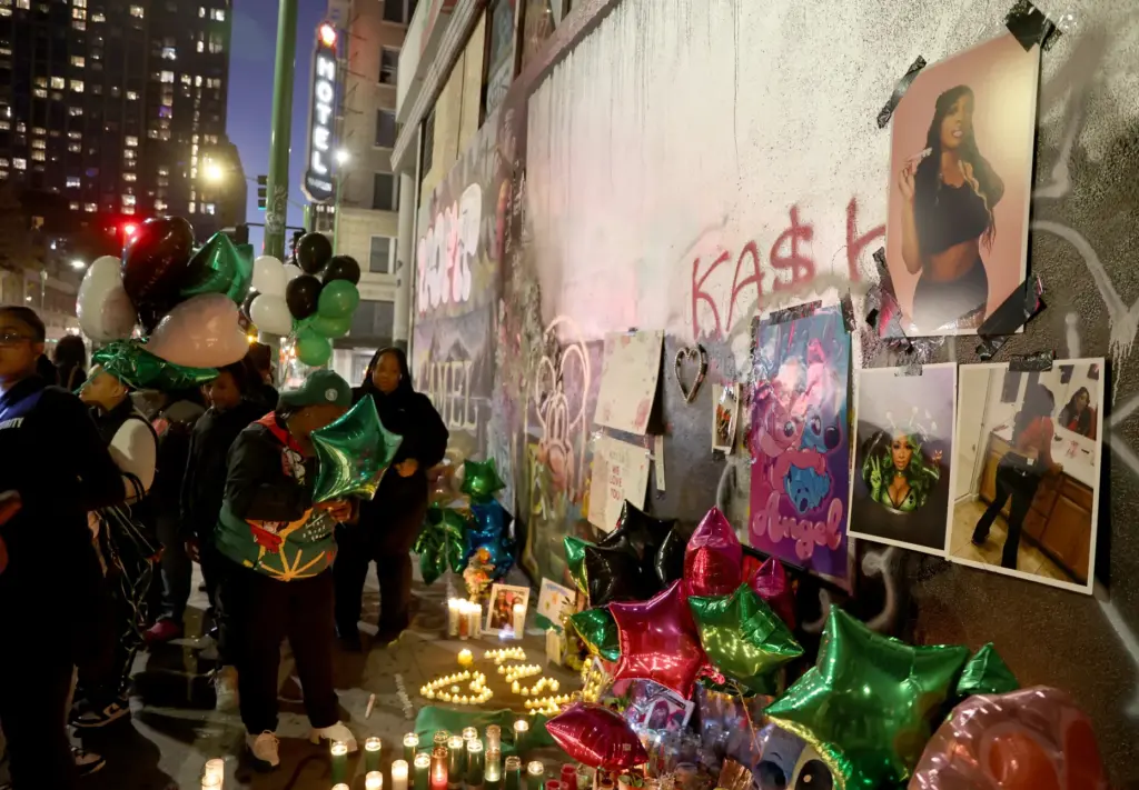 Family and friends hold a vigil for Mackayla âKashâ Paige...