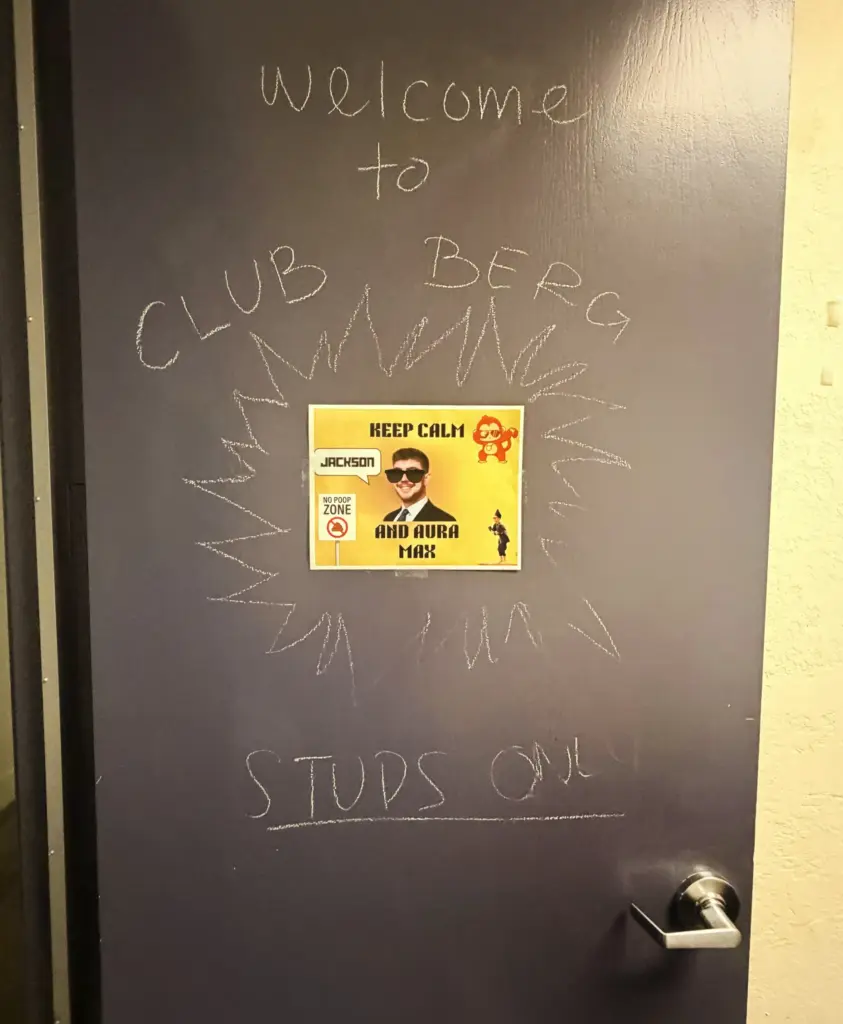 One staffer left this image on an office door.