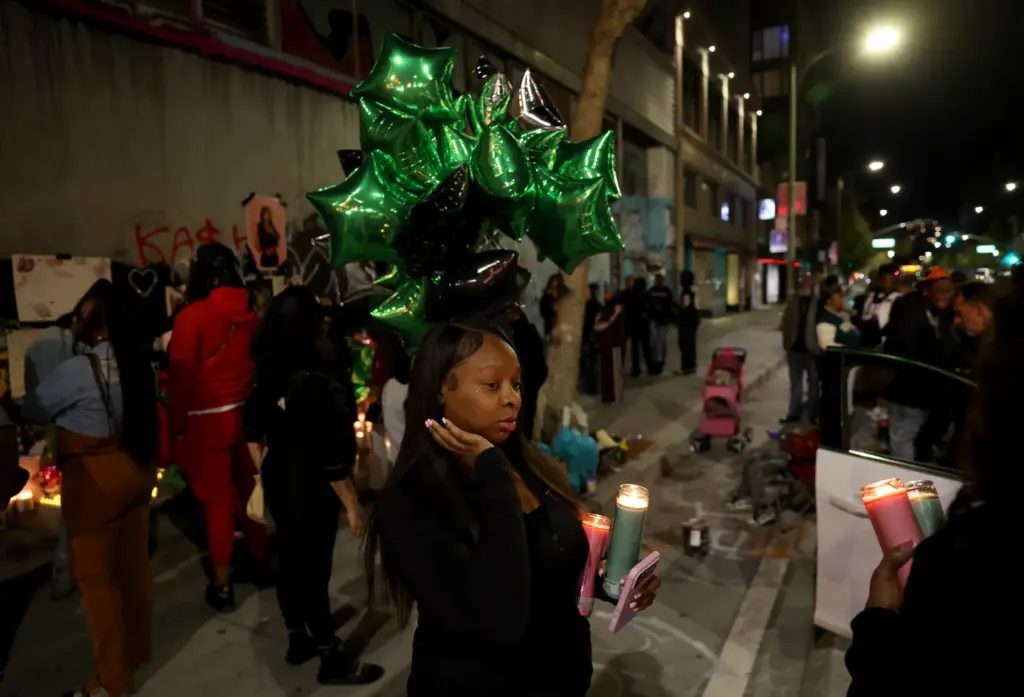Family and friends hold a vigil for Mackayla âKashâ Paige...