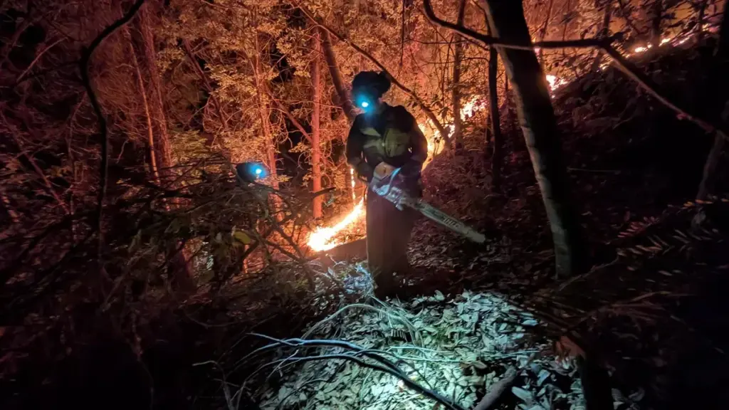 Cal Fire responded to an escaped prescribed burn conducted privately...
