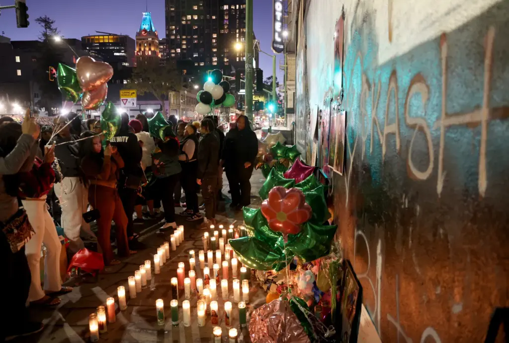 Family and friends hold a vigil for Mackayla âKashâ Paige...