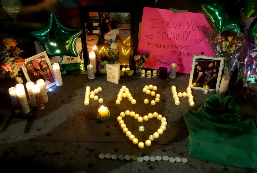 Family and friends hold a vigil for Mackayla âKashâ Paige...